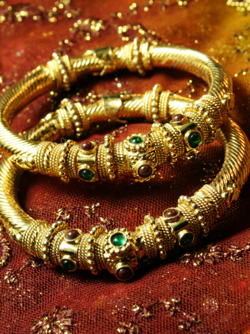Heavy Designed Golden Bracelets